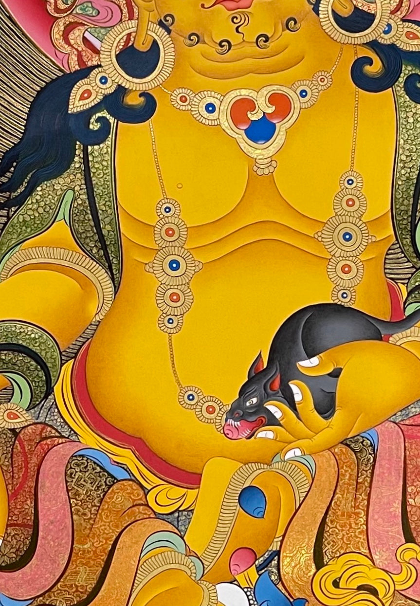 Jambhala thangka, detail: centre