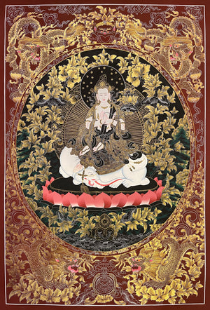Samantabhadra Bodhisattva Thangka – 56×81 cm, Fine Grade