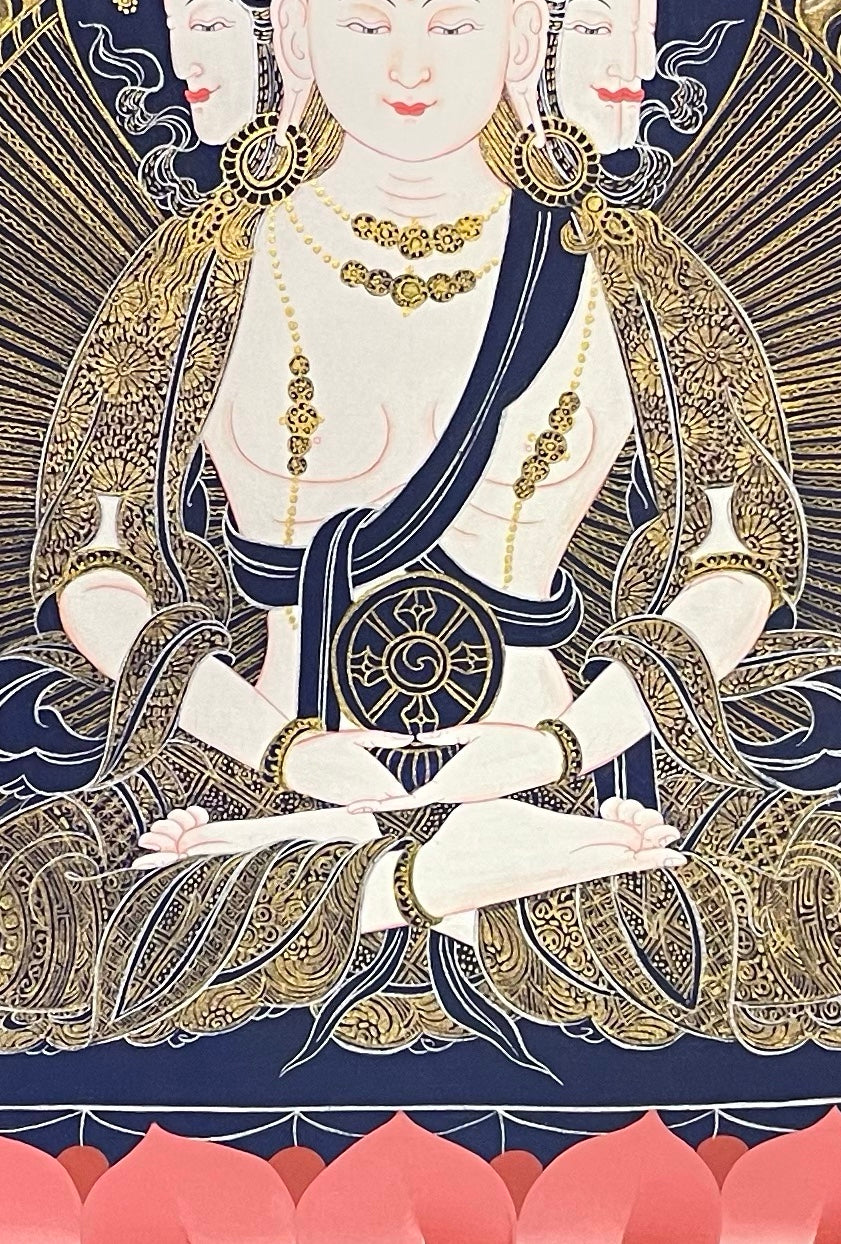 Vairocana thangka, detail: centre