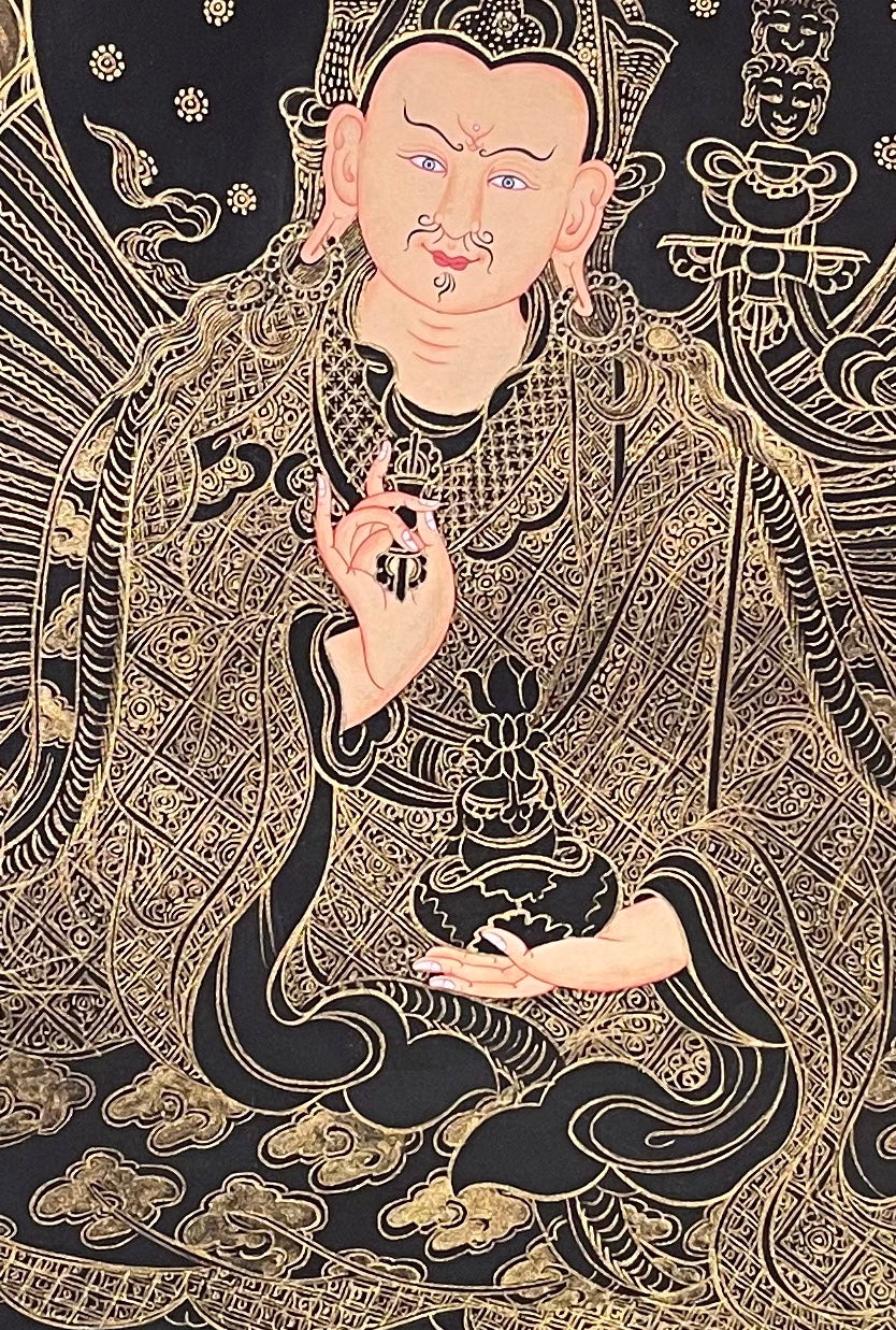 Padmasambhava thangka, detail: centre