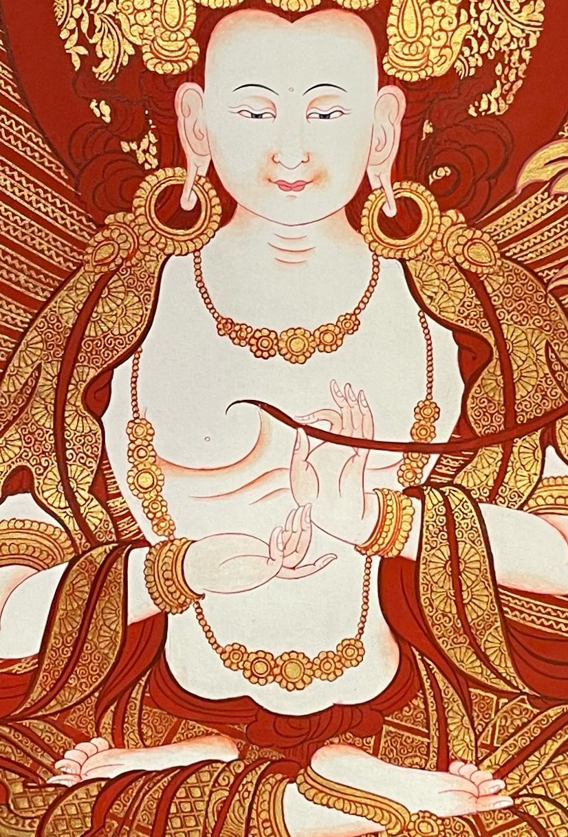Mahasthamaprapta thangka, detail: centre