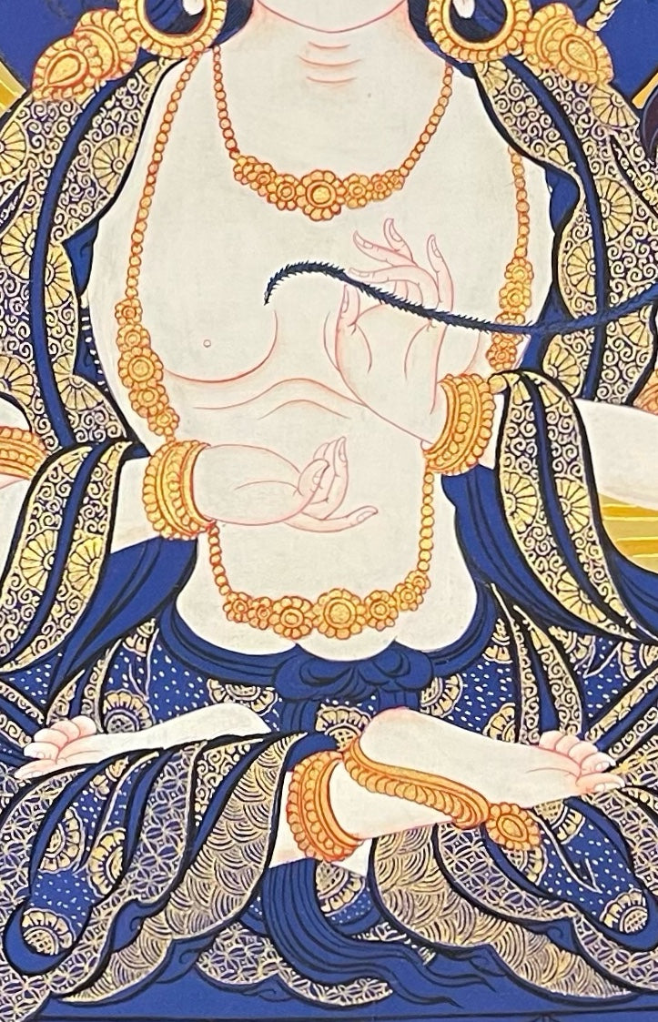Mahasthamaprapta thangka, detail: centre