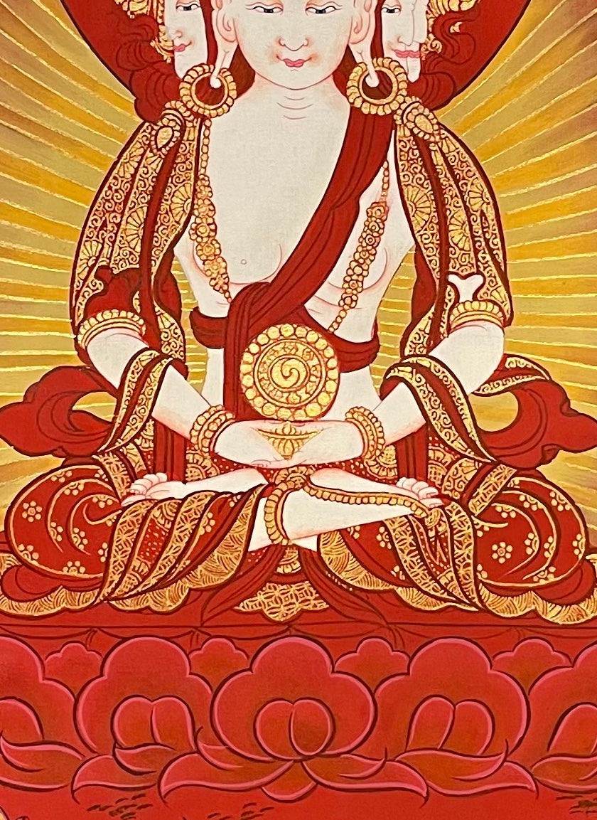 Vairocana thangka, detail: centre
