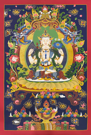 觀世音菩薩唐卡 – 59×85 cm · 精品 · ET-832
