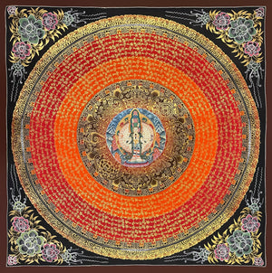 Lokeshwor Mantra Mandala Thangka – 56×56 cm, Fine Grade · ET-8817