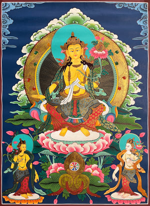 Maitreya Buddha Thangka – 43×59 cm, Fine Grade
