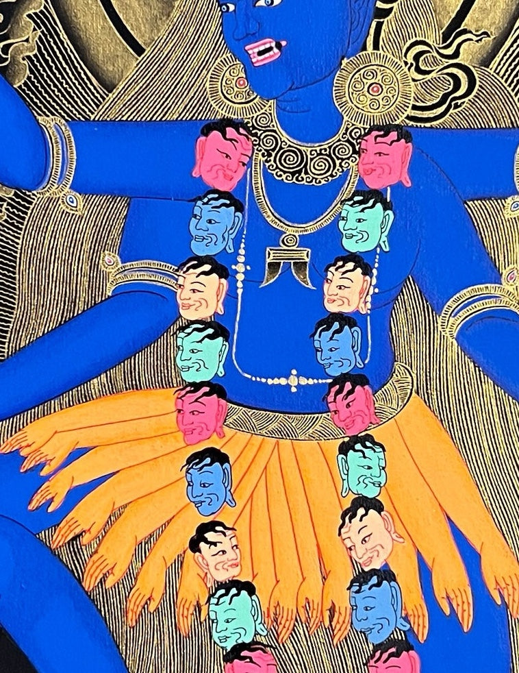 Kali thangka, detail: centre