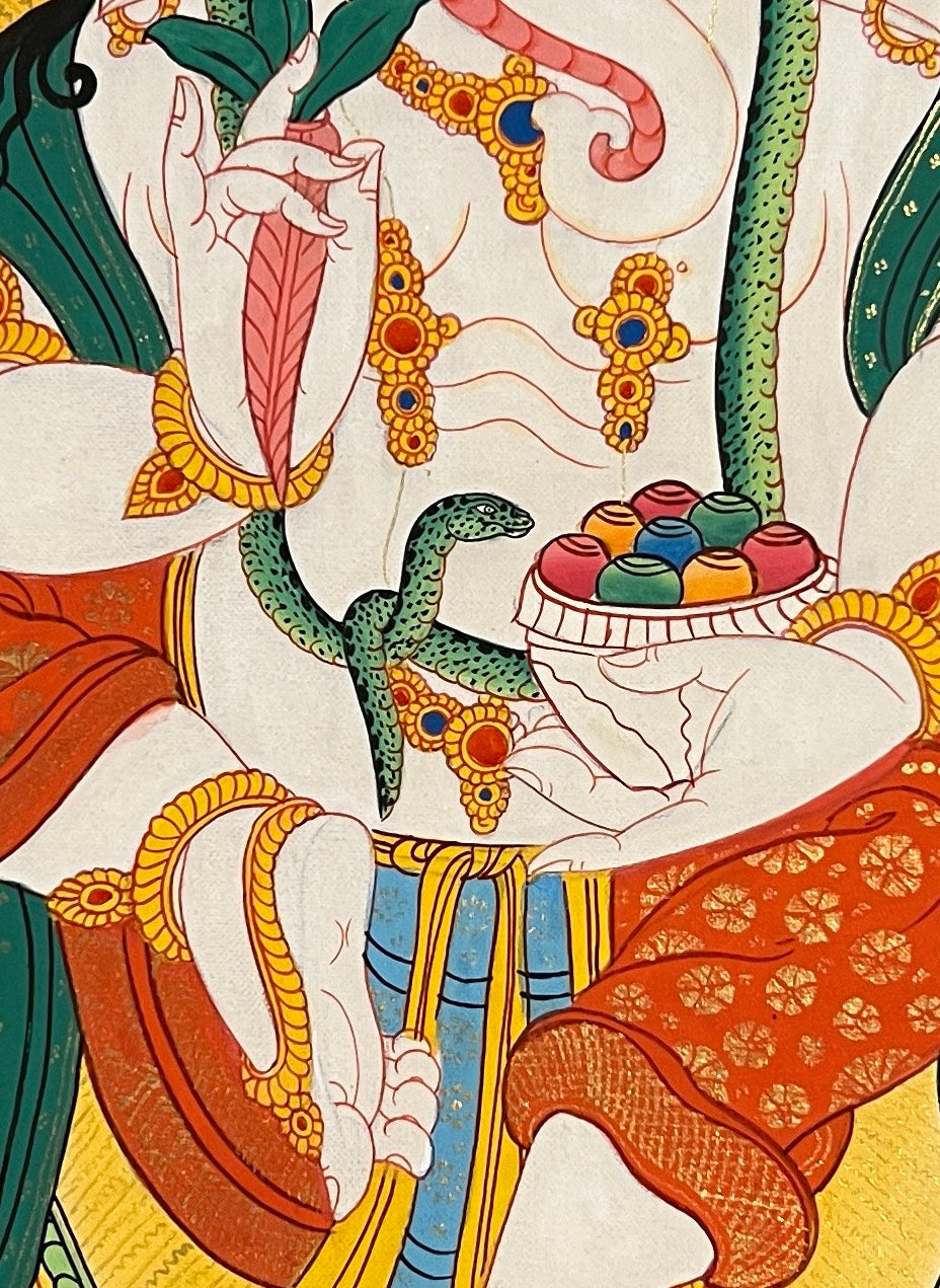 Ganesh thangka, detail: centre