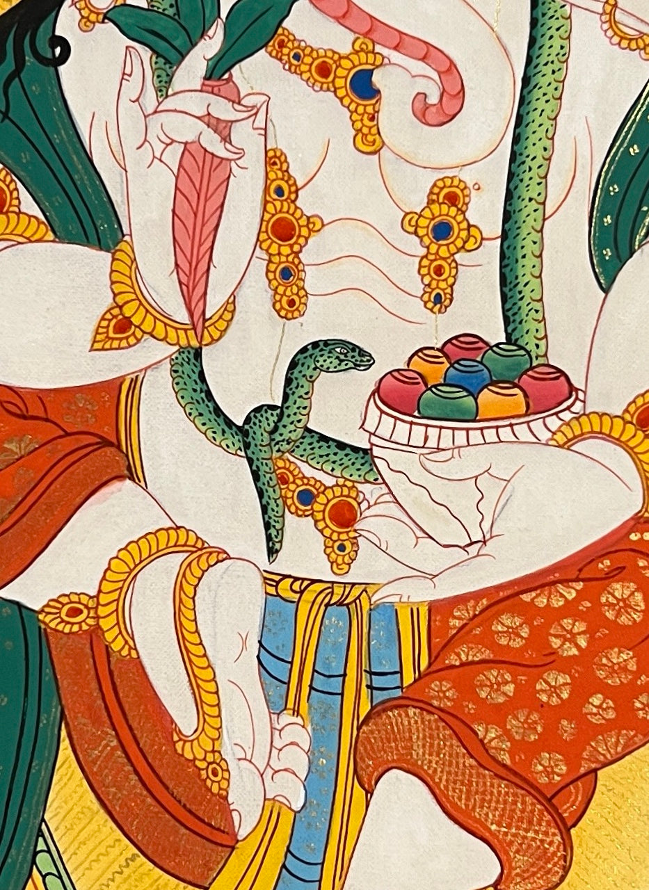 Ganesh thangka, detail: centre