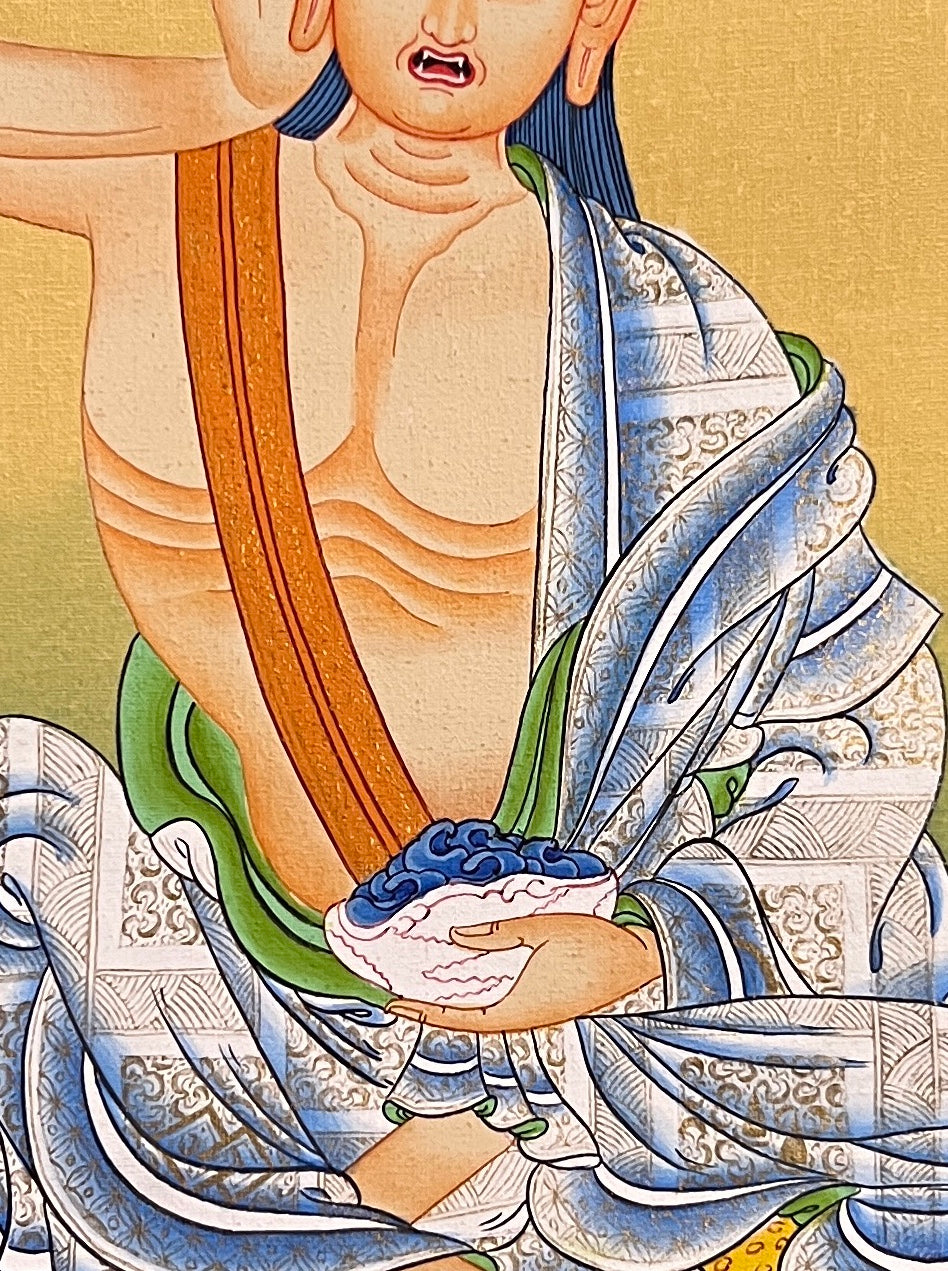Milarepa thangka, detail: centre