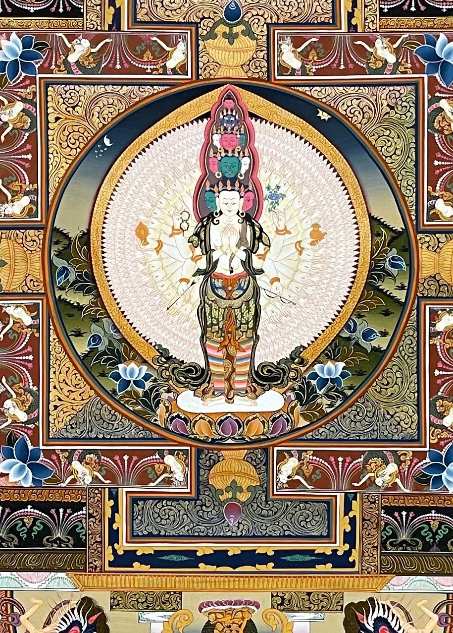Lokeshwor Mandala thangka, detail: centre