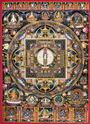 千手觀音壇城唐卡 – 121×162 cm · 典藏級 · MH-1008
