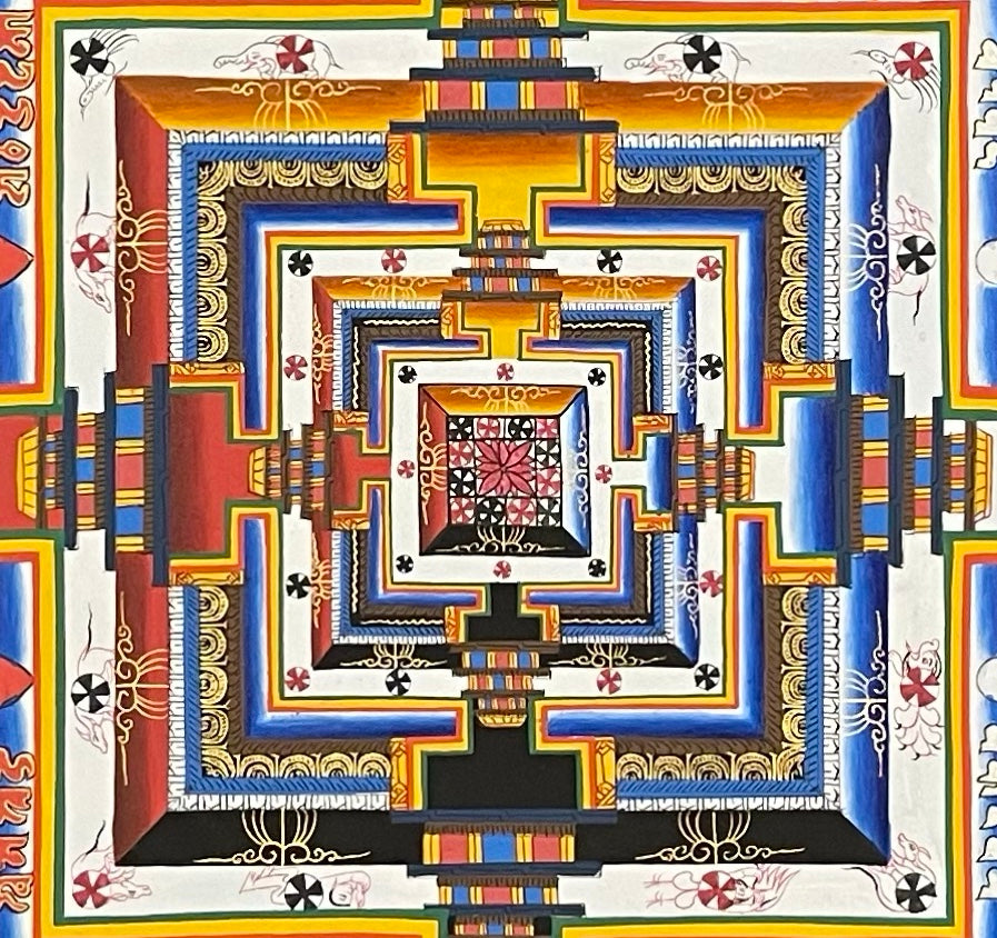 Kalachakra Mandala thangka, detail: centre
