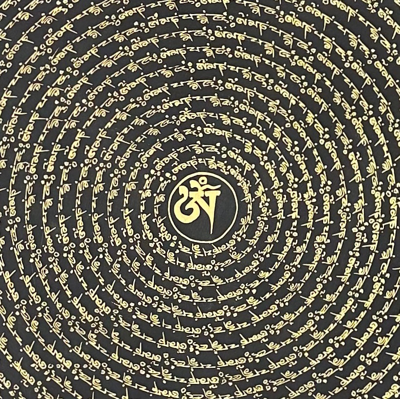 Mantra Mandala thangka, detail: centre