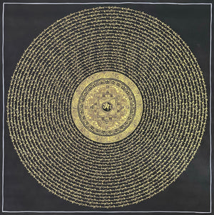 Mantra Mandala Thangka – 108×108 cm, Classic Grade · MH-10492