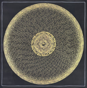 Mantra Mandala Thangka – 108×108 cm, Classic Grade · MH-10493