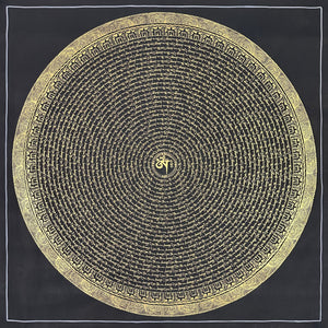 Mantra Mandala Thangka – 108×108 cm, Classic Grade · MH-10495