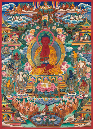 Amitabha Buddha Thangka – 62×85 cm, Master Grade
