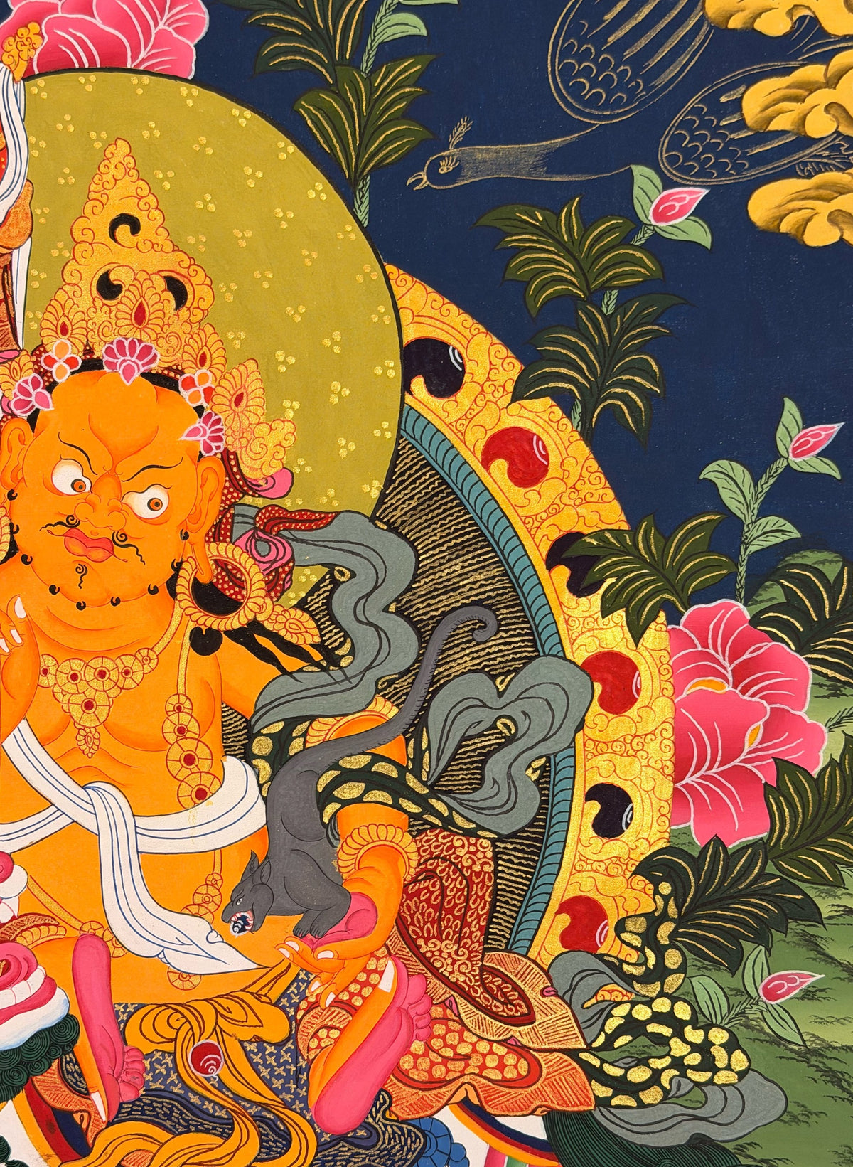 Vaishravana thangka, close-up photo 4 of 5