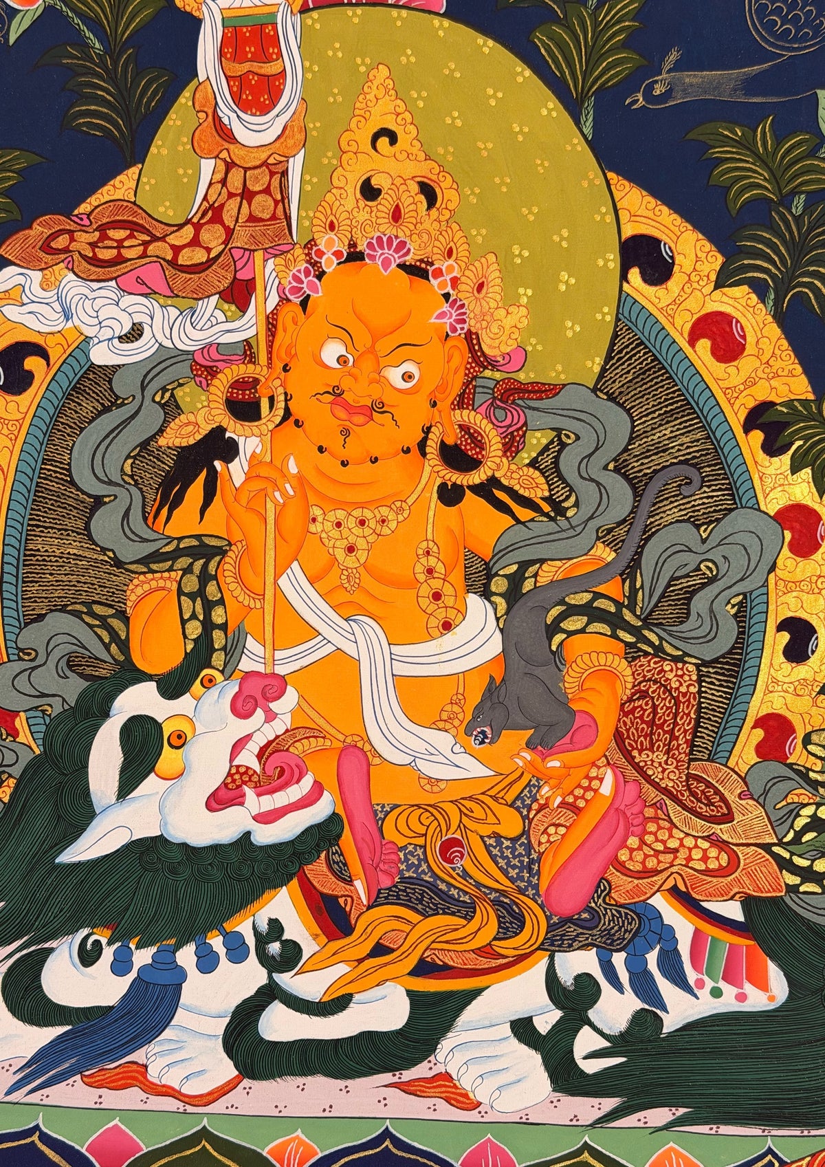 Vaishravana thangka, close-up photo 5 of 5