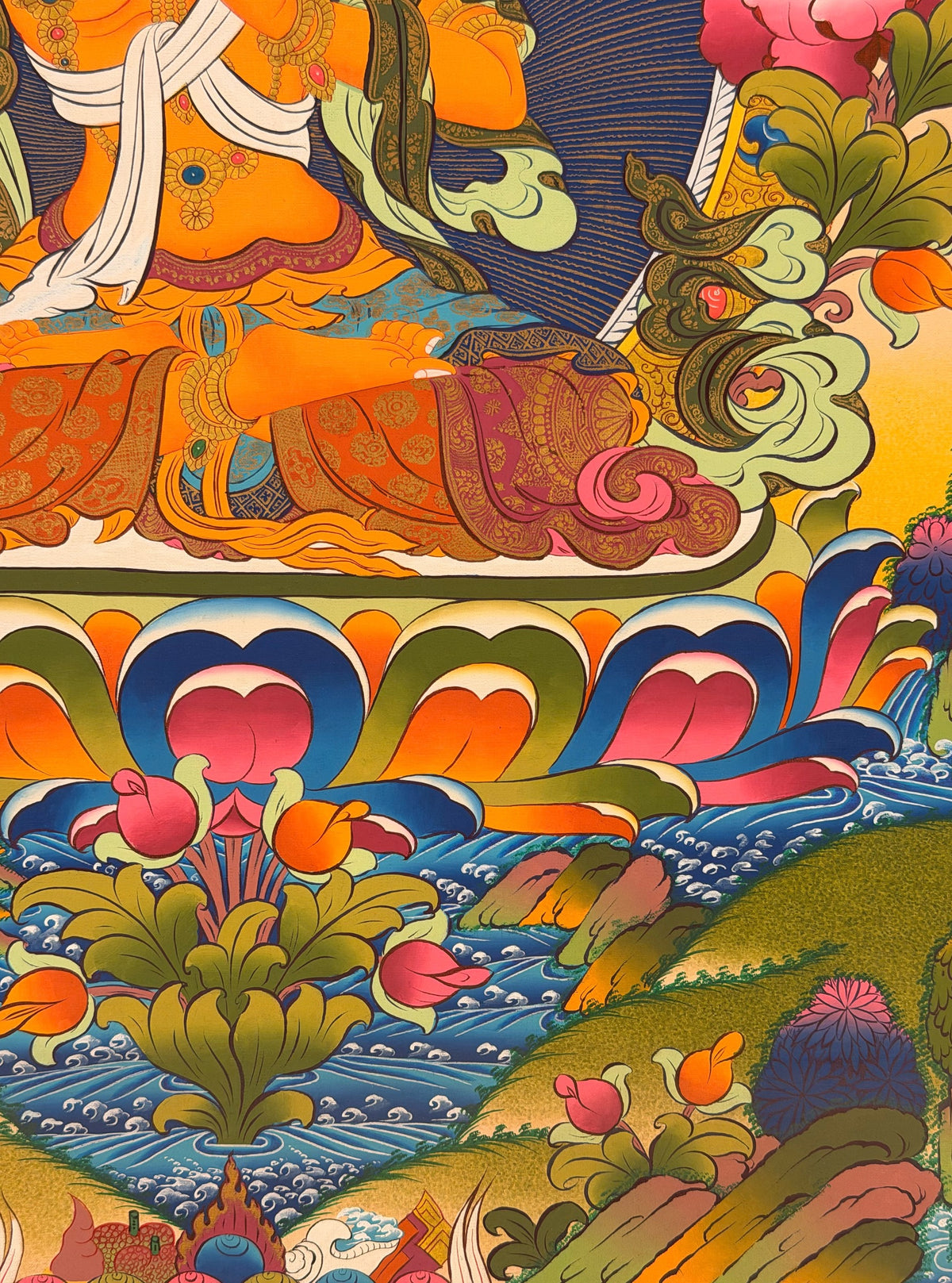 Manjushri thangka, close-up photo 2 of 5