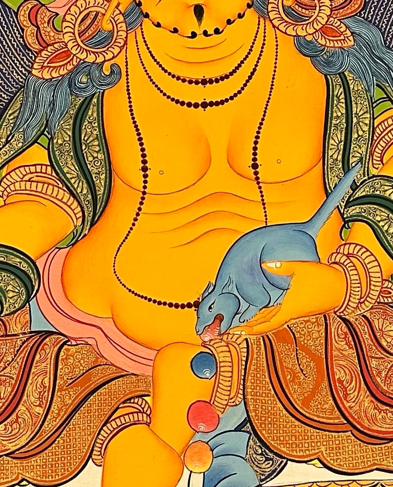 Jambhala thangka, detail: centre