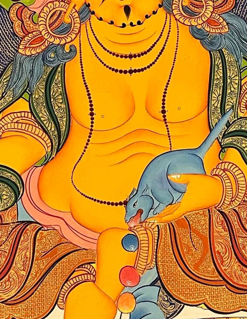 Jambhala thangka, detail: centre