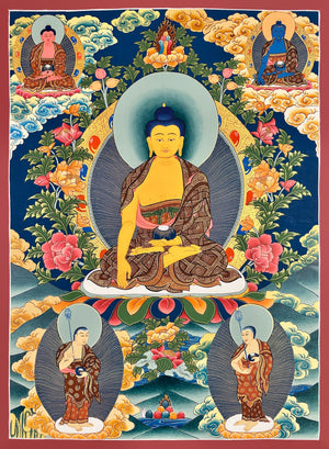 Shakyamuni Buddha Thangka – 54×76 cm, Fine Grade