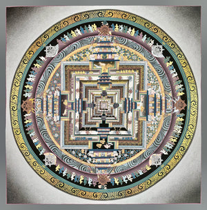 Kalachakra Mandala Thangka – 55×55 cm, Master Grade · MH-13163