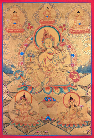 Green Tara Thangka – 59×83 cm, Fine Grade