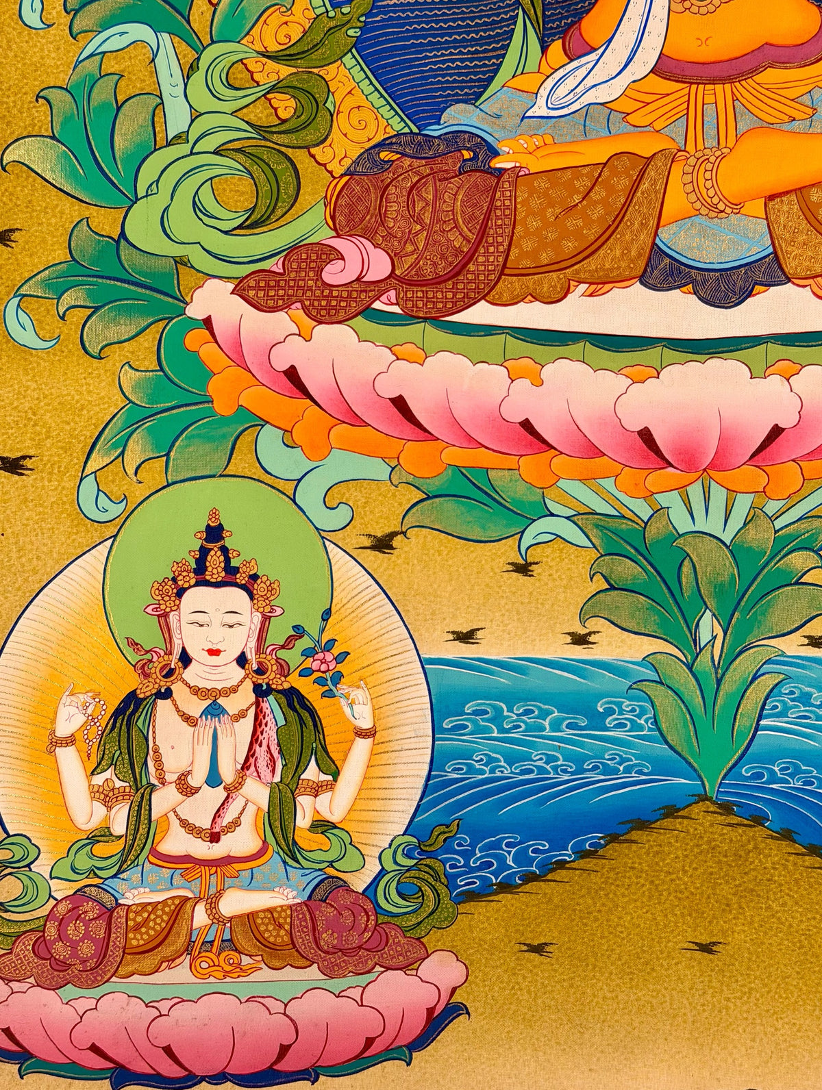 Manjushri thangka, close-up photo 1 of 5