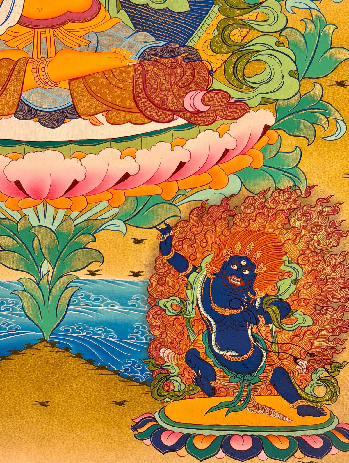 Manjushri thangka, close-up photo 2 of 5