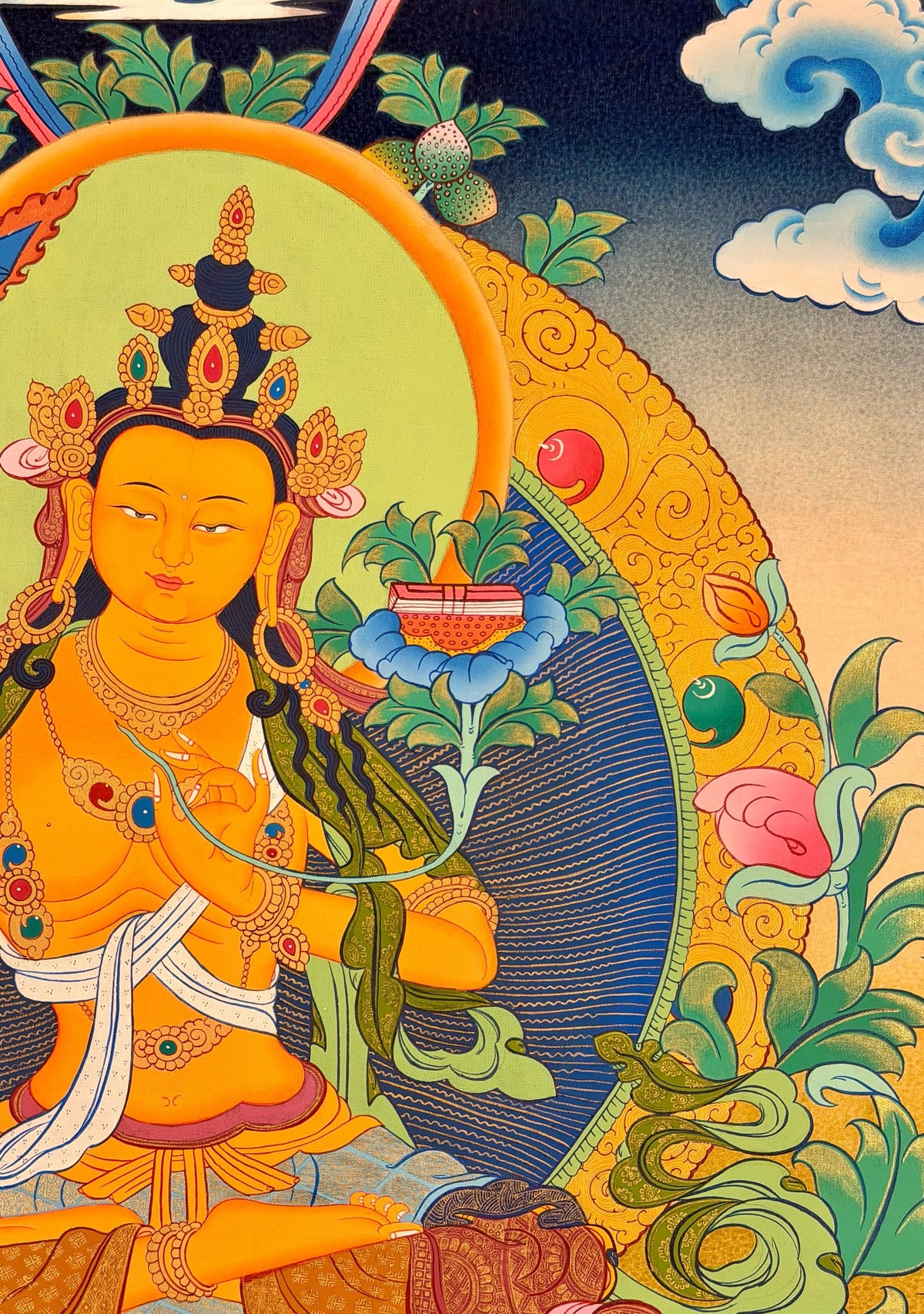 Manjushri thangka, close-up photo 4 of 5