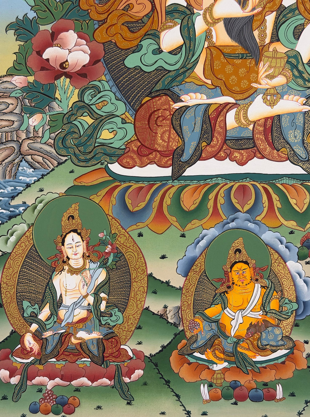 Vajrasattva with Consort thangka, close-up photo 1 of 5