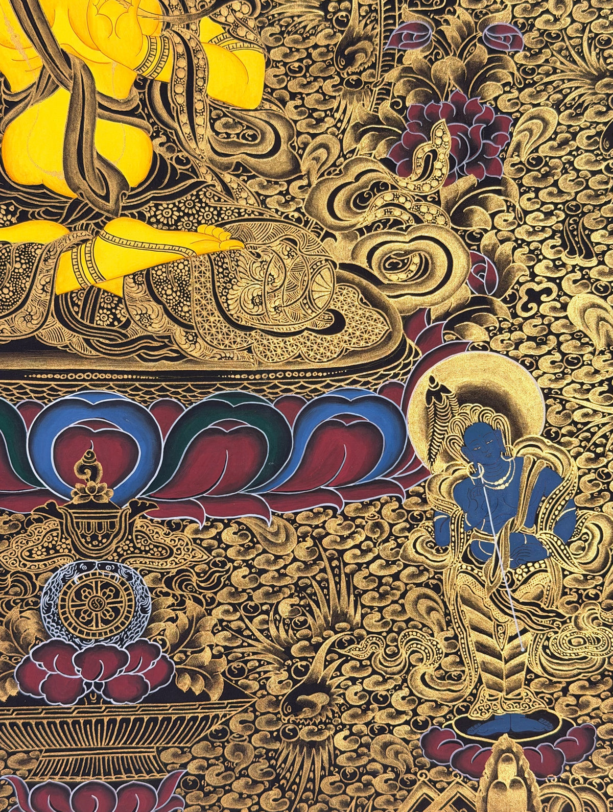 Manjushri thangka, close-up photo 2 of 5