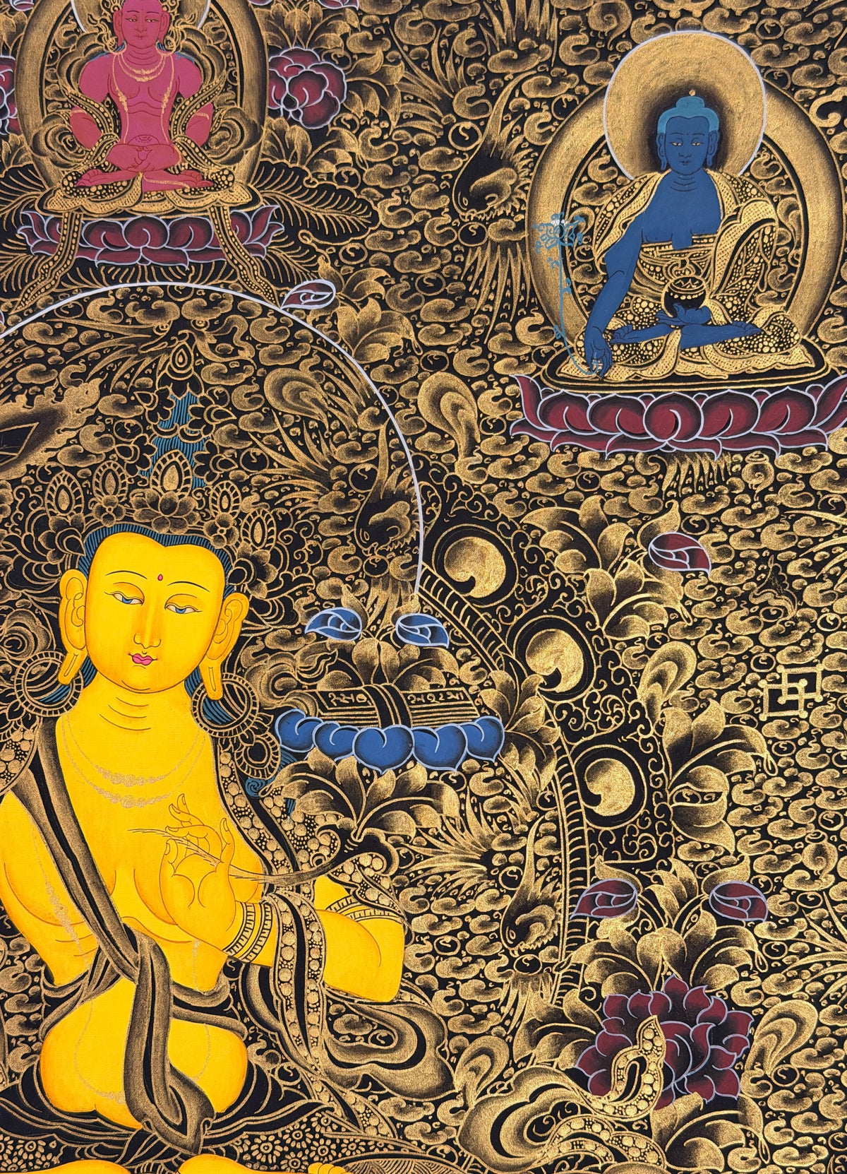 Manjushri thangka, close-up photo 4 of 5