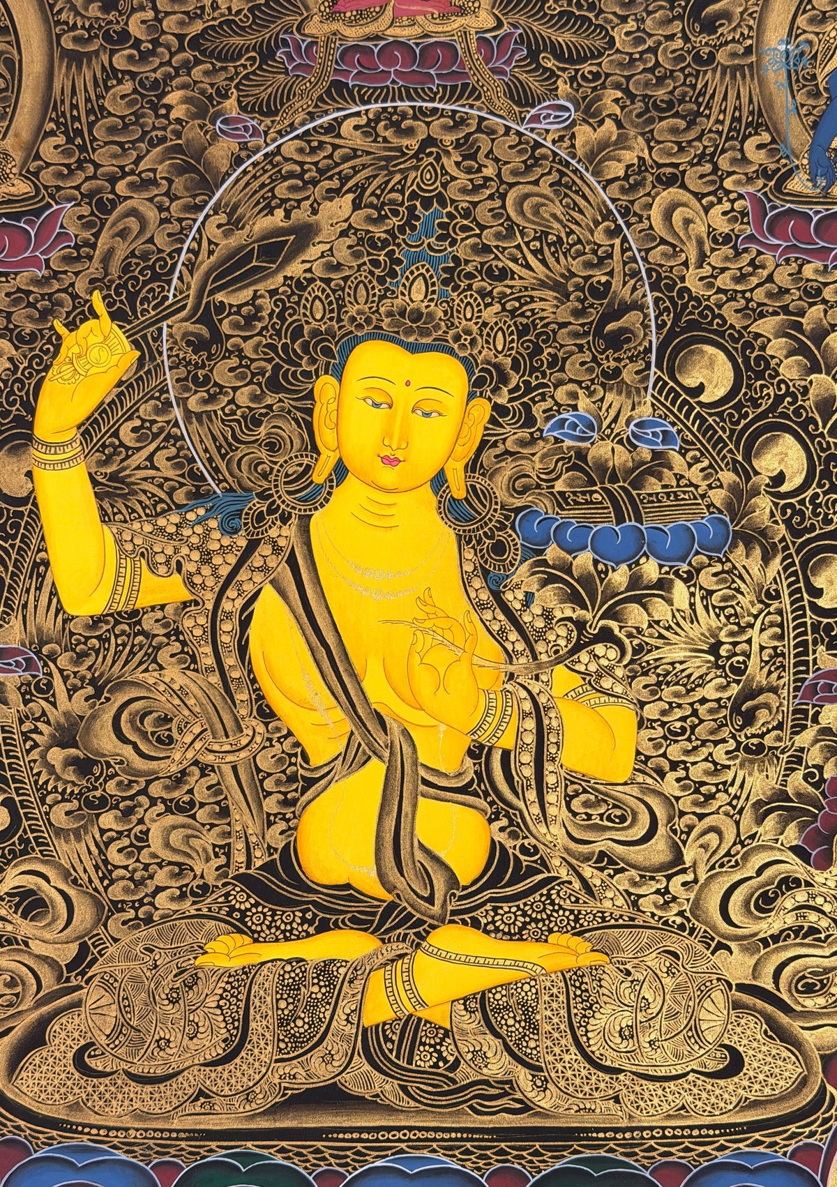 Manjushri thangka, close-up photo 5 of 5