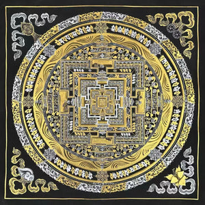 Kalachakra Mandala Thangka – 50×50 cm, Fine Grade