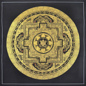 Endless Knot Mandala Thangka – 55×55 cm, Fine Grade