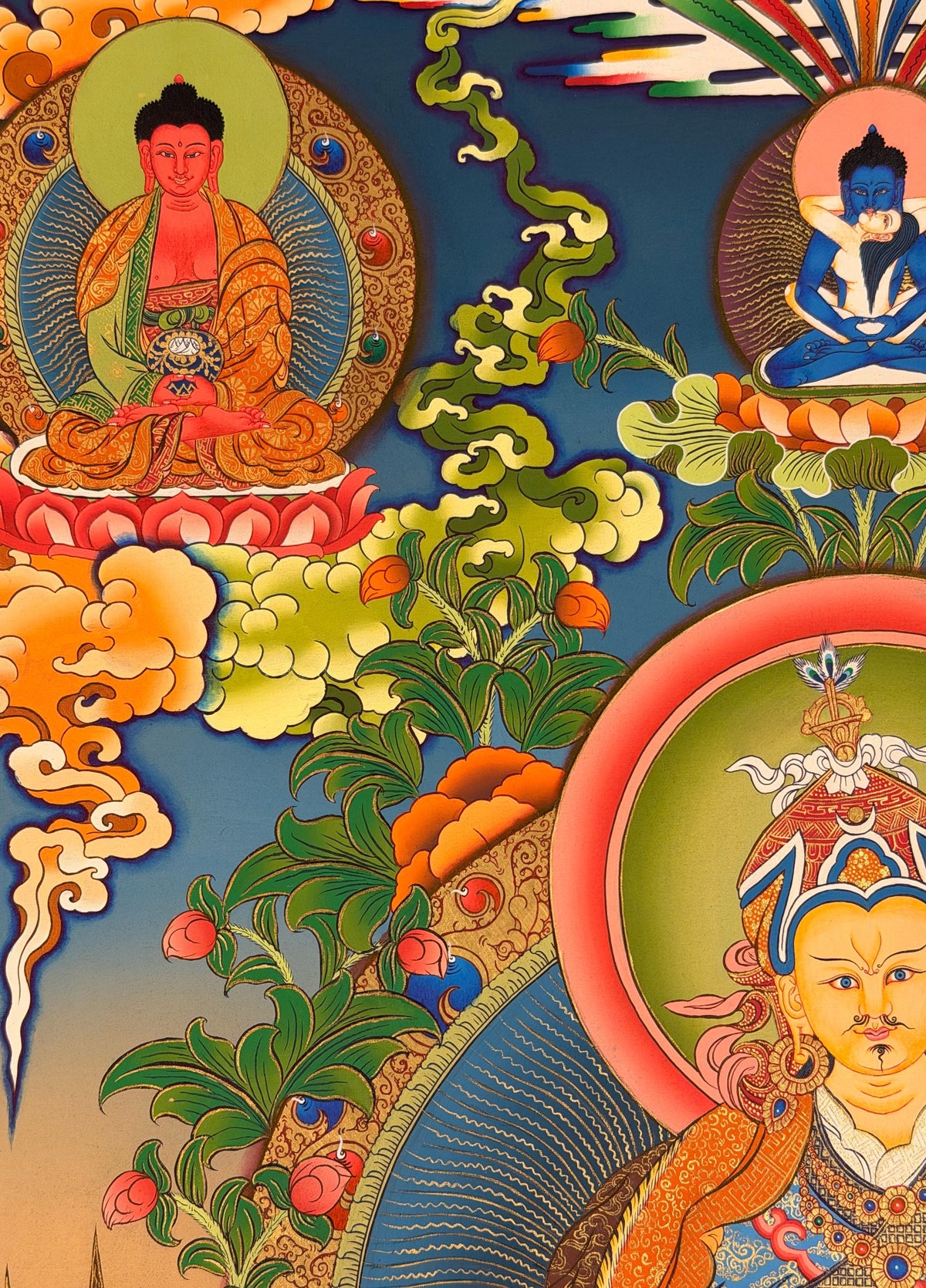 Padmasambhava thangka, close-up photo 3 of 5