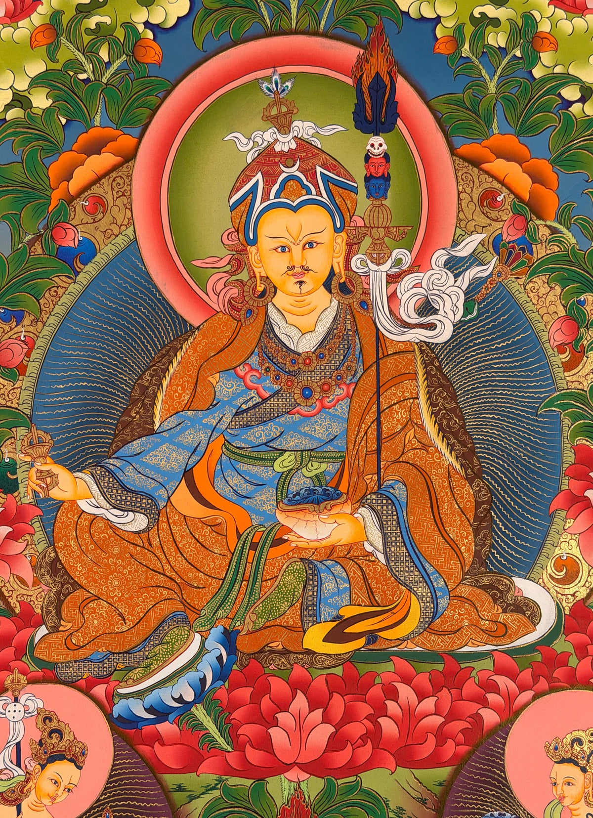 Padmasambhava thangka, close-up photo 5 of 5