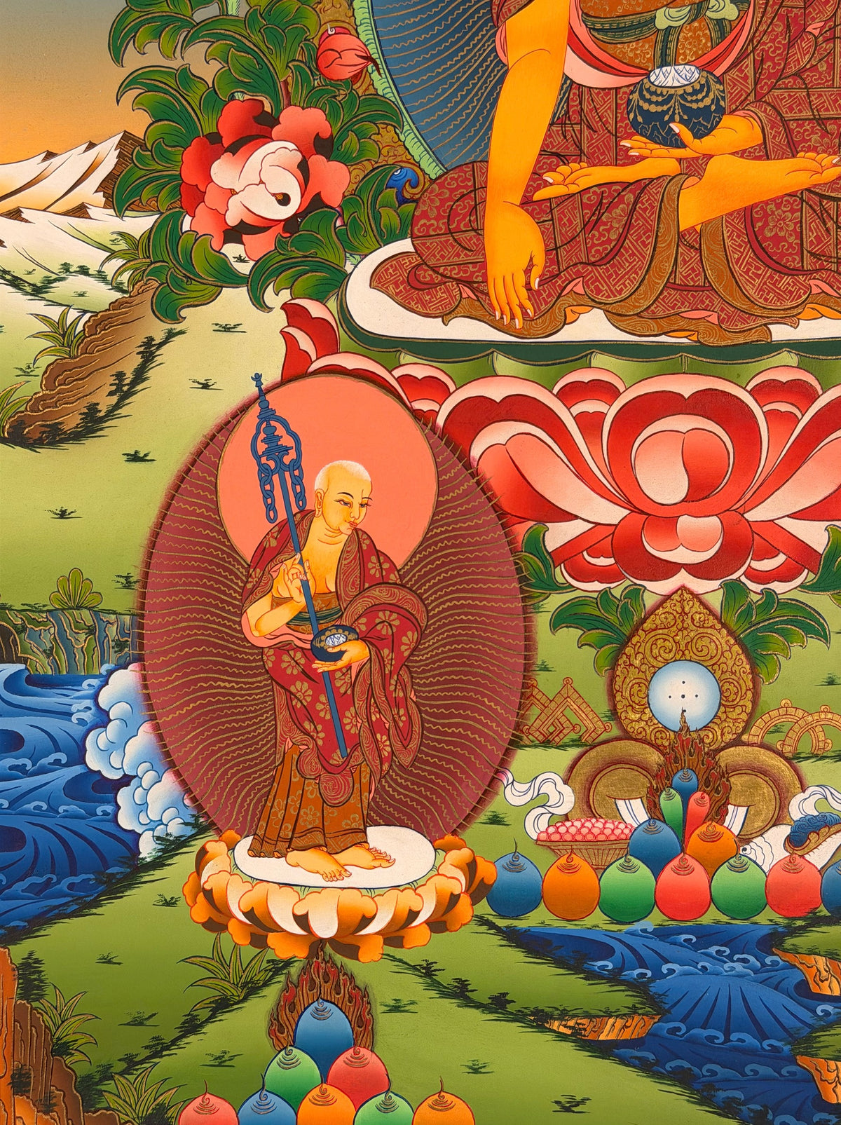 Shakyamuni Buddha thangka, close-up photo 1 of 5