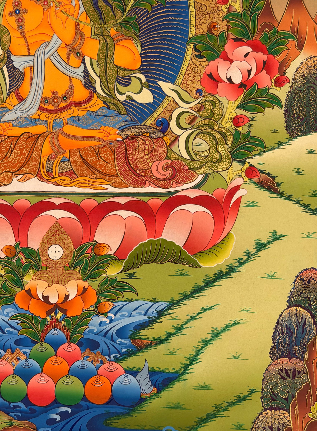 Manjushri thangka, close-up photo 2 of 5