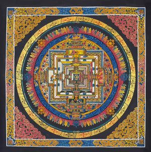 時輪金剛壇城唐卡 – 55×55 cm · 精品 · MH-15277
