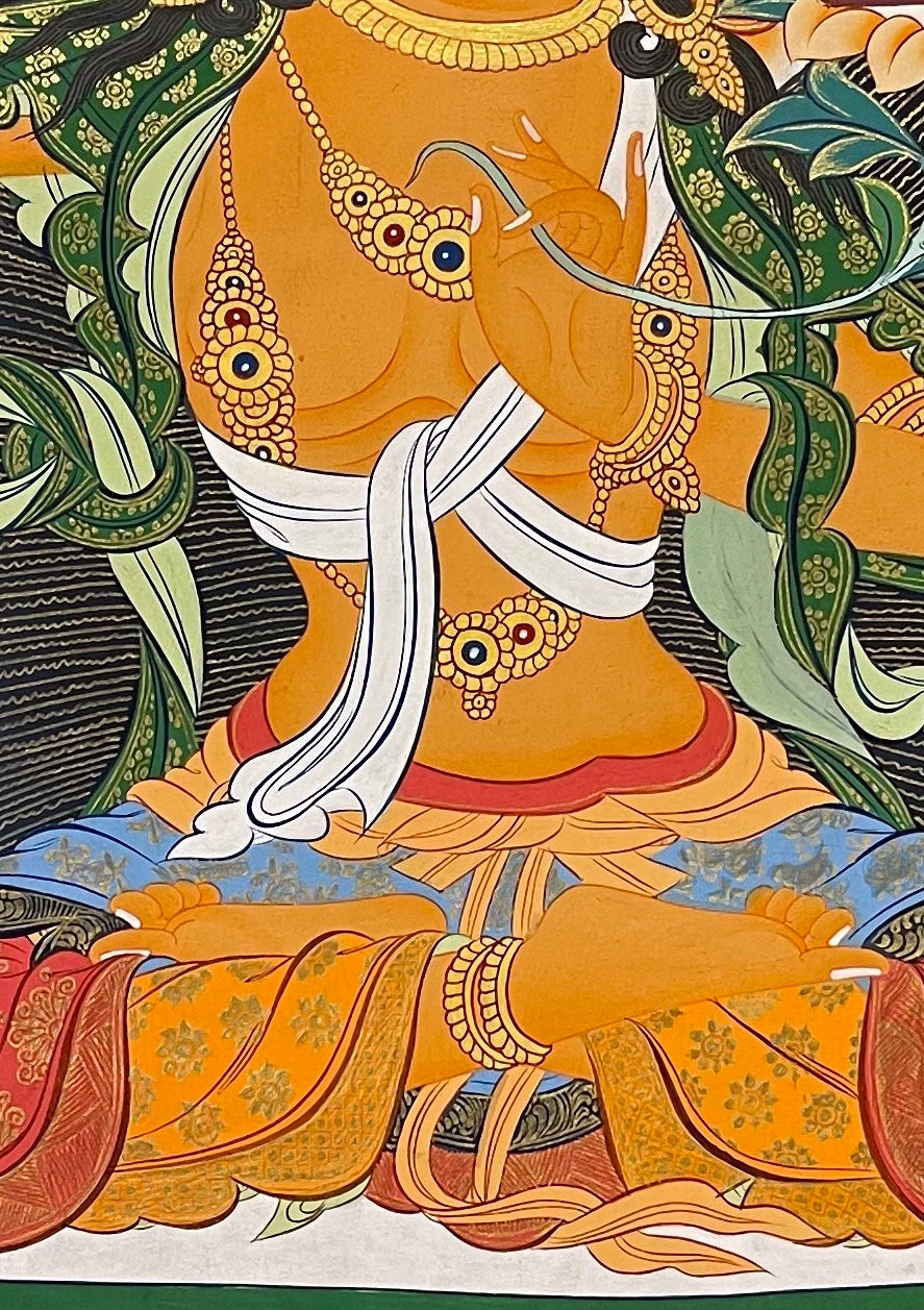 Manjushri thangka, detail: centre