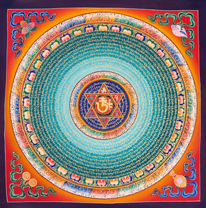 咒轮坛城唐卡 – 77×77 cm · 精品 · MH-15492