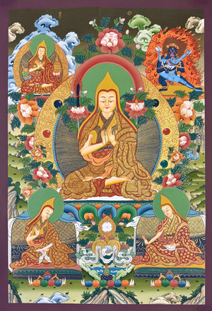 宗喀巴大師唐卡 – 58×83 cm · 大師級