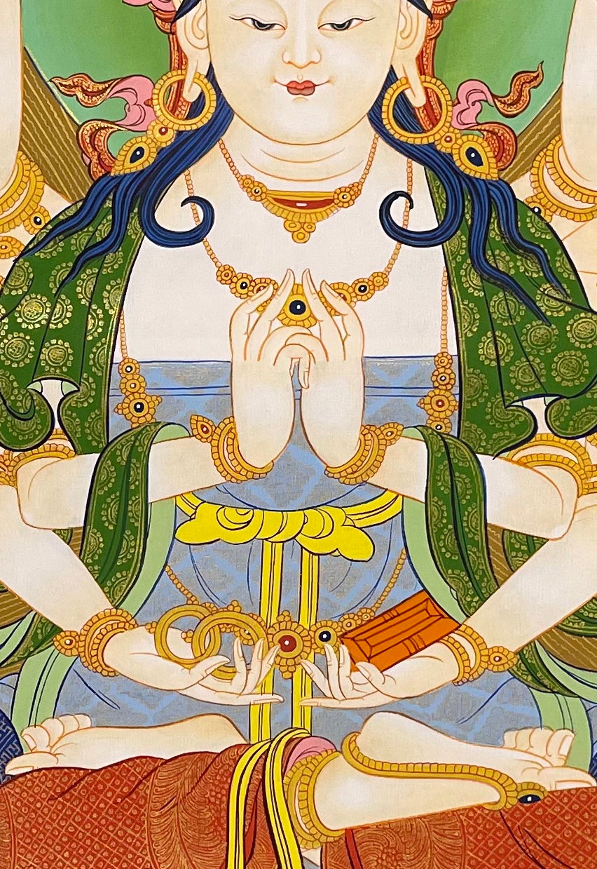 Chundi thangka, detail: centre