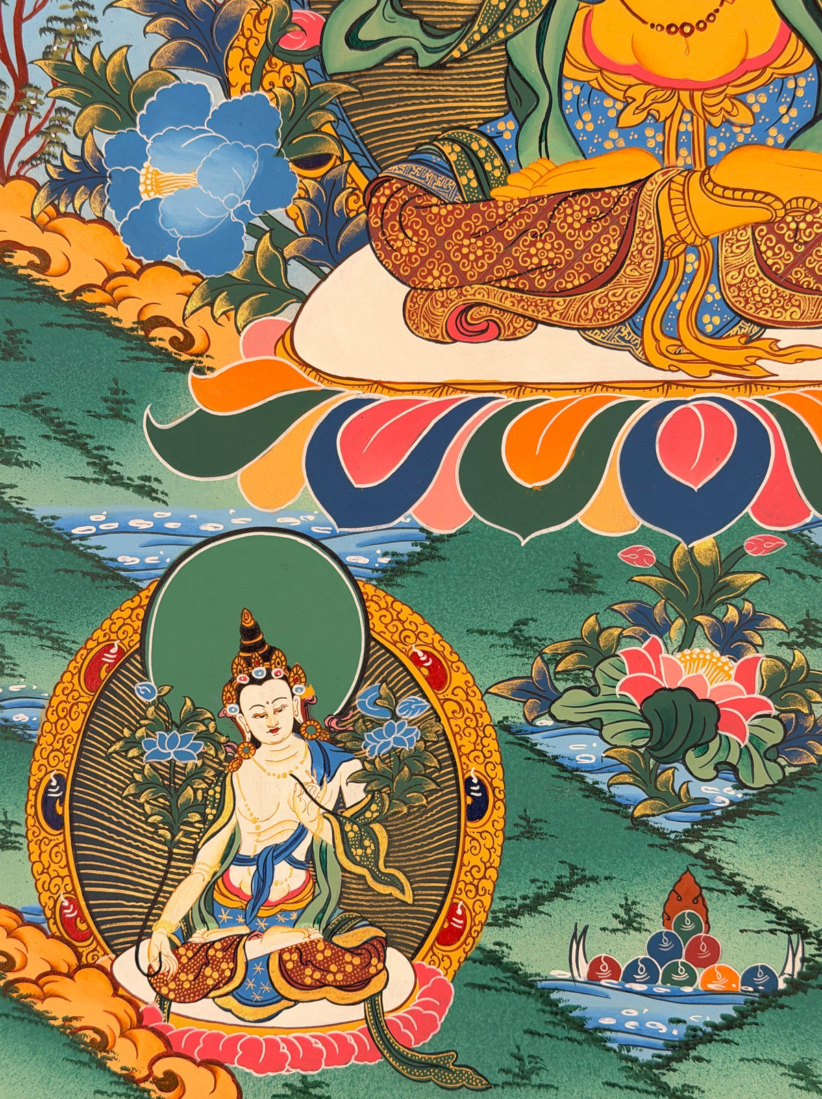 Five Manjushri thangka, close-up photo 1 of 5