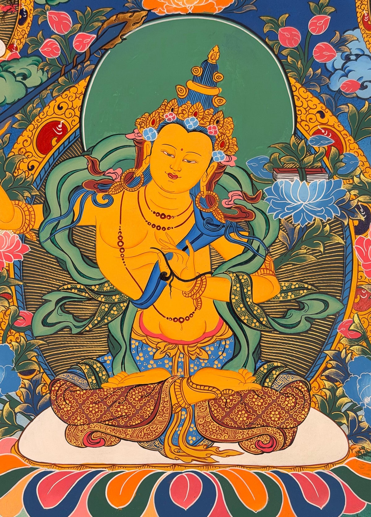 Five Manjushri thangka, close-up photo 5 of 5